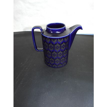 Vintage Hornsea Midnight Cobalt Blue Tea Coffee Pot With Spout Made In England