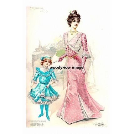 rp10638 - Ladies & Girls Fashion from 1900 - ideal to frame - print 6x4