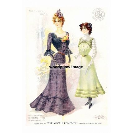rp10642 - Ladies & Girls Fashion from 1901 - ideal to frame - print 6x4