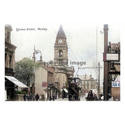 ptc2990 - Yorks. - Tram No.245 to Meanwood on Queen Street, Morley - print 6x4