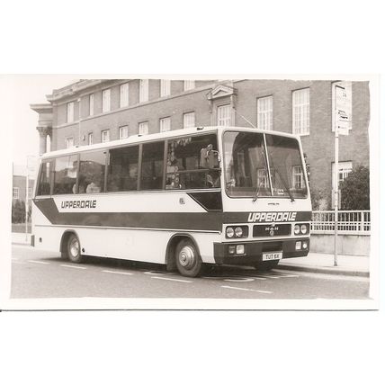 Black & White Photograph of Upperdale Coaches (Taylor) of Derby - TUT 6X