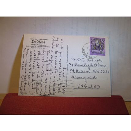 TROSCHANA HOTEL, FLIRSCH, AUSTRIA used postcard 1994 pm =