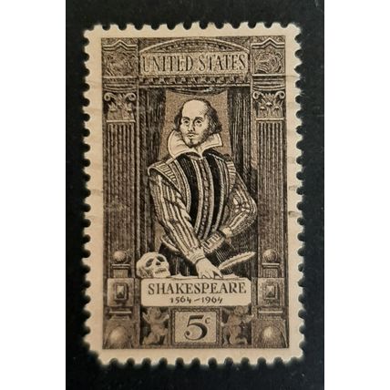 USA: 1964 - 5c 400th Anniversary of Birth of William Shakespeare - Used Stamp