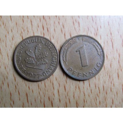 1977f 1 Pfennig Germany Coin