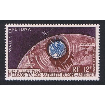 Wallis and Futuna Space 1st Trans-Atlantic Satellite Link Airmail 1962 MNH