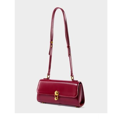 Women Fashion Genuine Leather Handbags Tote Bag Shoulder Bag Red