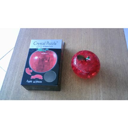 3D CRYSTAL PUZZLES - TIN ROBOT & APPLE (2 Puzzles)