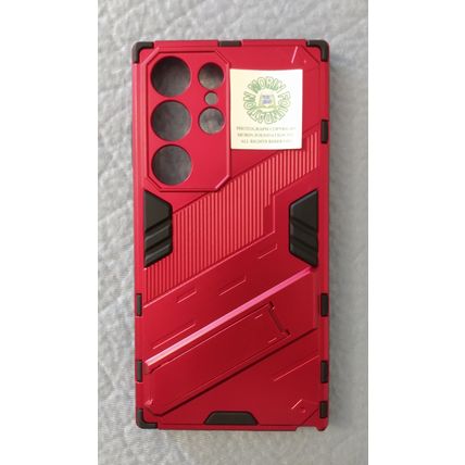 NIP SAMSUNG S24 ULTRA 5G RED PHONE CASE with KICKSTAND DROP PROTECTION