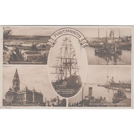 Multi View Of Portsmouth Hampshire Postcard (QHAM263)