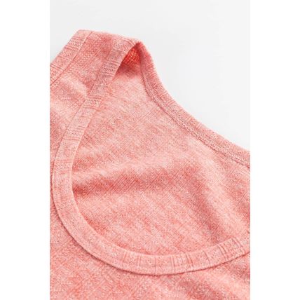 Fushia Solid Color Textured U Neck Slim Tank Top