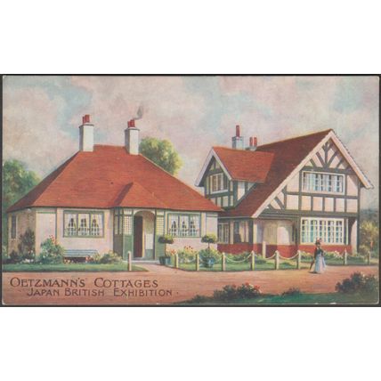 Oetzmann's Cottages, Japan-British Exhibition, 1910 - Oetzmann & Co Postcard