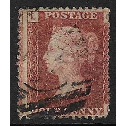 GB 1858 QUEEN VICTORIA 1d RED PLATE 151 OF USED SG43/44 " OL "