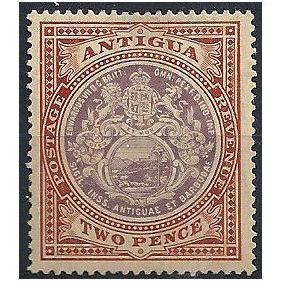 Antigua 1912 SG45 2d Dull Purple & Brown Mounted Mint . ..