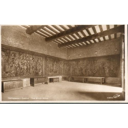 Vintage GB Postcard - Tattershall Castle, Lincolnshire - The State Room