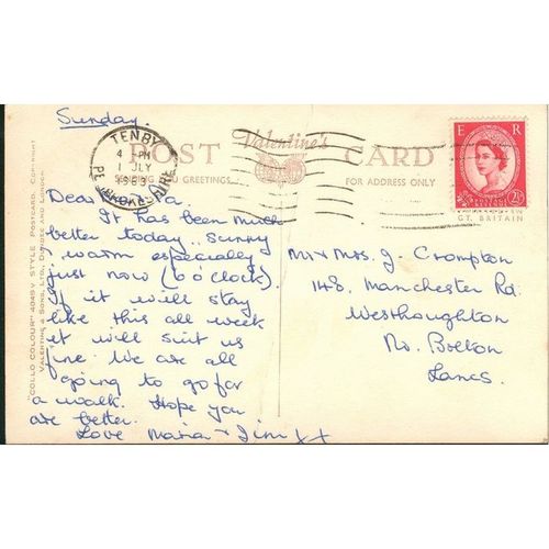 Lydstep, Pembrokeshire, Wales 1963 - Valentine & Sons Ltd. W.5412