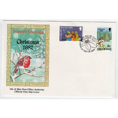 ISLE OF MAN CHRISTMAS 1982 FIRST DAY COVER FINE USED (B3)