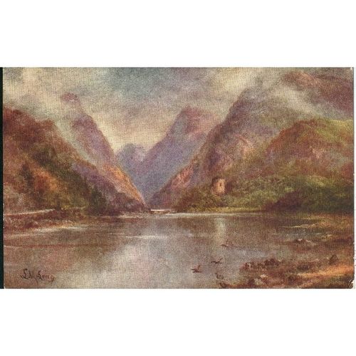 Vintage L.M. Long 'Photochrom' Postcard - Llanberis Pass, North Wales