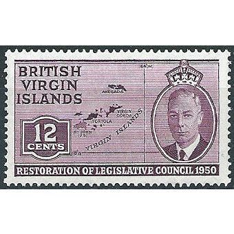 Virgin Islands 1951 SG133 12c Purple Mounted Mint ... .