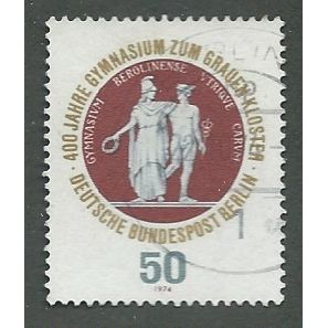 BERLIN - 1974 50pf '400TH ANN OF EVANGICAL SCHOOL ' FINE USED (EBID42-337)