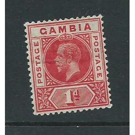 Gambia stamps sg87 hmsg 87 mult crown ca