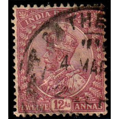 India 1926 King George V 12As Used Stamp