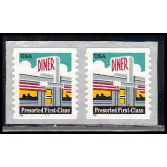 3208Av 25c Diner Very Fine MNH CNP Left 11111 SQ PA1943