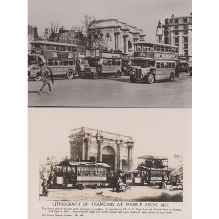 Marble Arch Currants London Bus Advertising Victorian Notting Hill Tram Postcard