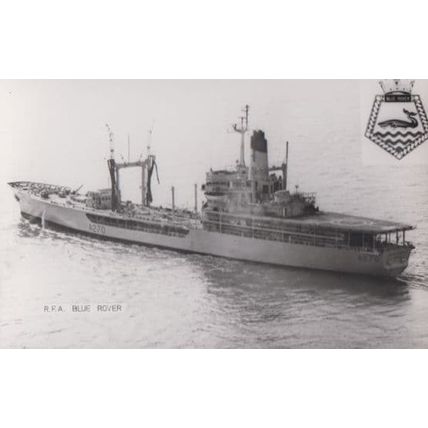 RFA Blue Rover Navy Military War Ship Vintage Plain Back Postcard Old Photo