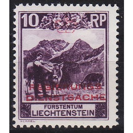 LIECHTENSTEIN [Dienst] MiNr 0002 B ( */mh )