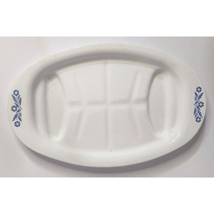 Corning Ware Platter P-19 P19 Blue Cornflower Meat/Roast Dish
