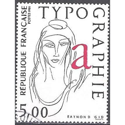 France 1986 Michel 2537 O Cote (2008) 2.50 € Raymond Gid La Typographie