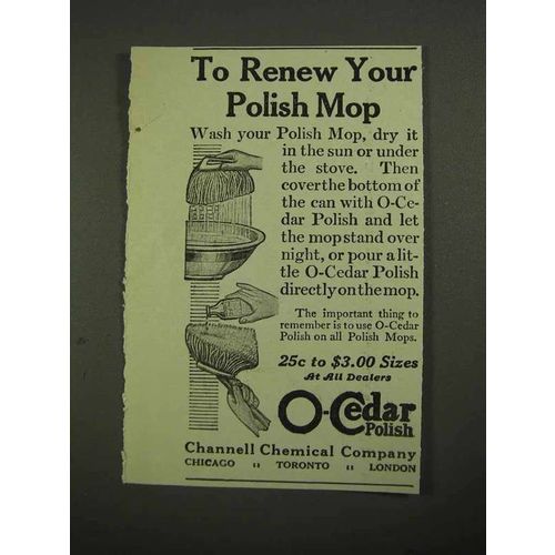 1916 O-Cedar Polish Ad - To Renew Your Polish Mop