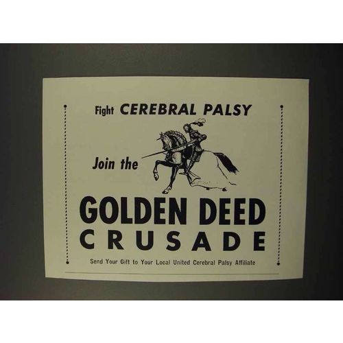 1957 Cerebral Palsy Ad - Golden Deed Crusade