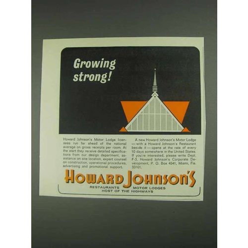 1967 Howard Johnson Motor Lodges Ad - Growing Strong
