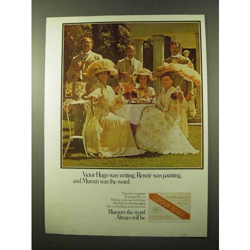 1972 Mumm Champagne Ad - Victor Hugo, Renoir