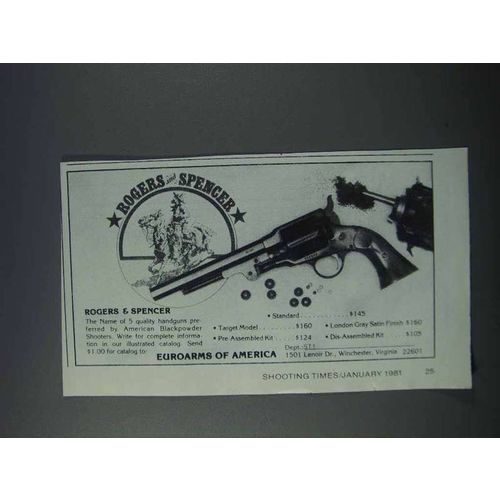 1981 Rogers & Spencer Handgun Ad