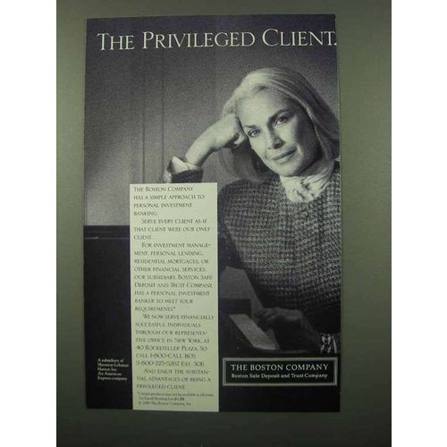 1989 The Boston Company Ad - Privileged Client