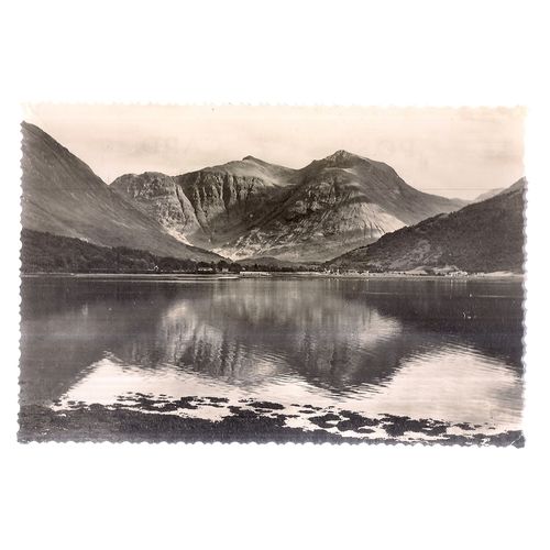LOCH LEVEN and MOUNTAINS OF GLENCOE vintage unused postcard RP Valentine 1960s =