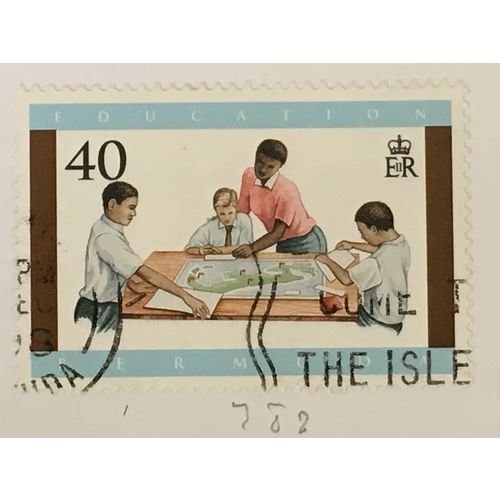 Bermuda QEII 1997 Education 40c Teacher Children Map Used SG 782 Sc 748 stamp