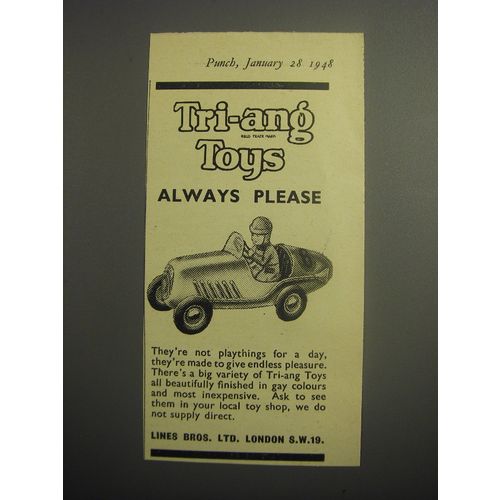1948 Lines Bros. Tri-ang Toys Ad - Tri-Ang Toys Always Please