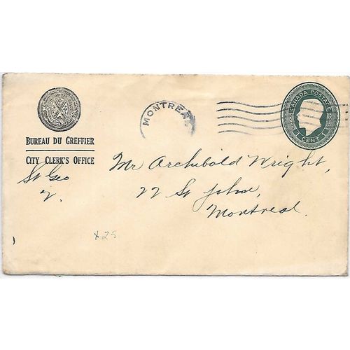 Canada #EN27 Postal Envelope USED Illustrated Admiral
