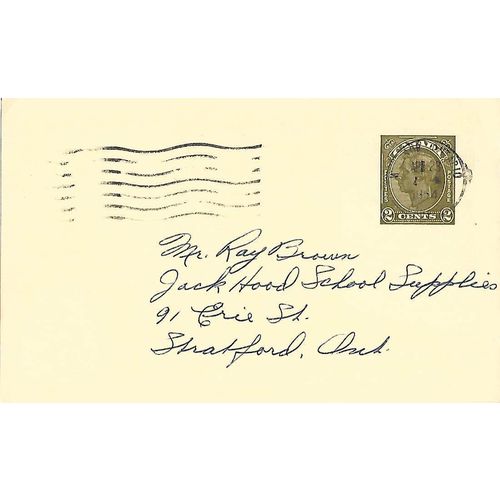 Canada #P74 Postal Card George VI USED Illustrated, Carters Ink and Carbon