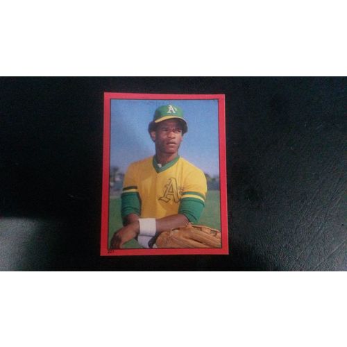 1982 Topps Stickers Card # 221 Rickey Henderson Excellent (5) Oakland Athletics