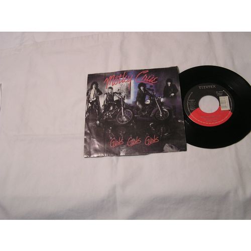 Motley Cue 45 & Picture Sleeve-GIRLS GIRLS GIRLS/SUMTHIN' FOR NUTHIN' STEREO