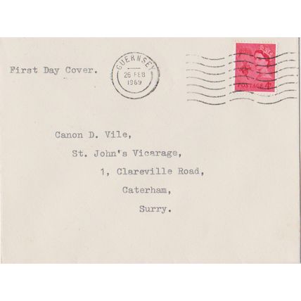 Guernsey 1969 FDC Definitive 4d