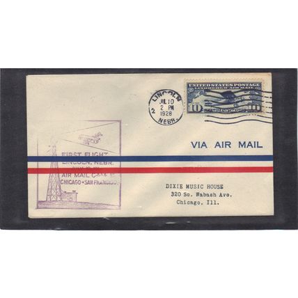 1st Flight C10 10c Spirit of St. Louis (Unkn Cachet-Typed/A) CV00899