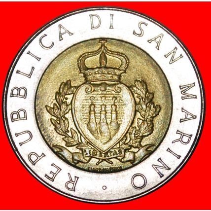 COINAGE 1972-1987 BI-METALLIC: SAN MARINO ★ 500 LIRAS 1987R LOW START★NO RESERVE