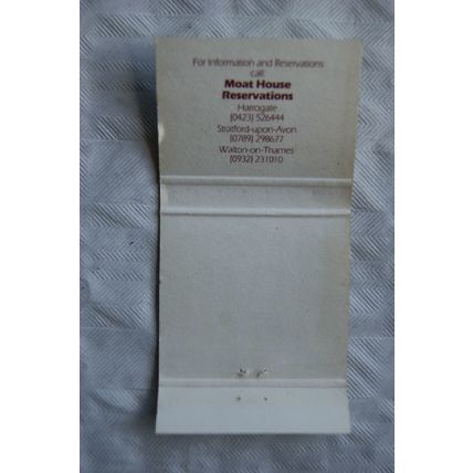 Matchbook Cover Queens Moat House, Romford