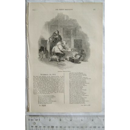 1845 The Penny Magazine No. 853 Hudibras, Hill Hall Essex. French Stage, etc.