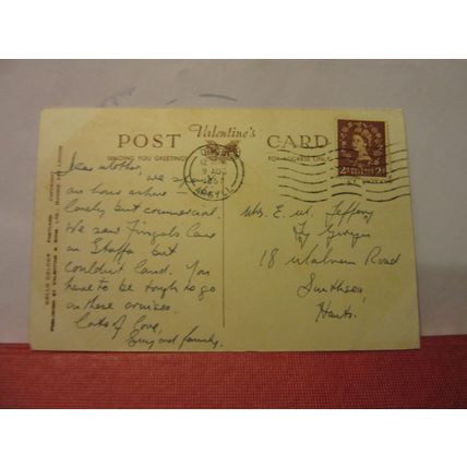 CROSSES AND IONA CATHEDRAL, ISLE OF IONA used vintage postcard 1957 pm /